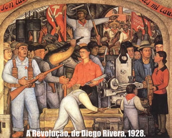 O Muralismo se transformou na arte revolucionária durante a Revolução Mexicana