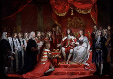 A coroação de Guilherme de Orange marcou o desfecho da Revolução Inglesa.