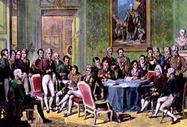Congresso de Viena, reunião em prol da restauração das monarquias européias.