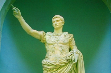 Otávio Augusto, o primeiro dos imperadores romanos.