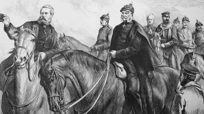 Guilherme I, Guerra Franco Prussiana O rei Guilherme I, da Prússia (à direita, em primeiro plano), e seus generais