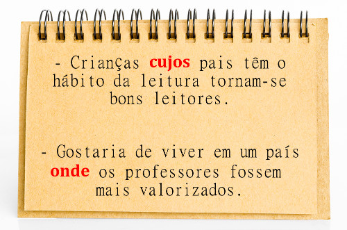 O pronome cujo funciona sempre como adjunto adnominal, e o relativo onde, somente como adjunto adverbial