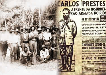 A Coluna Prestes resistiu à perseguição das autoridades oficiais durante três anos.