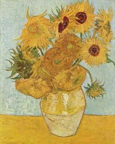 Doze girassóis numa jarra. Tela de Vincent Van Gogh.