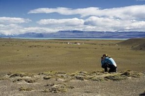 Área da Patagônia argentina coberta pela vegetação do tipo estepe.