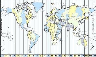 Fusos horários do mundo.