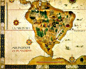 Mapa antigo do Brasil