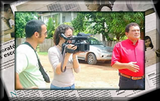 Reportagem escrita e entrevista filmada