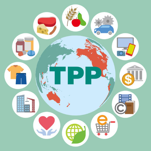 TPP O TPP é um acordo de livre-comércio entre doze países do Pacífico que pretende favorecer a integração econômica entre os seus países-membros