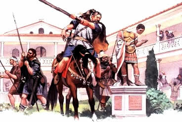 Os povos germânicos dominaram o Antigo Império Romano.