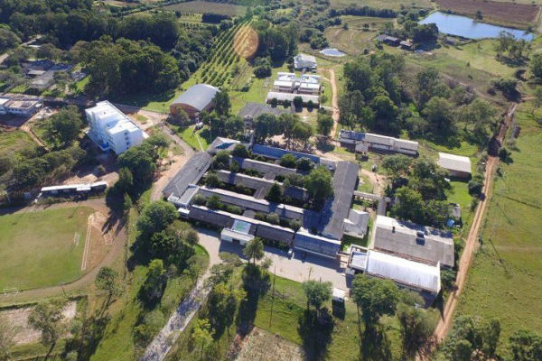 Imagem aérea do Instituto Federal de Educação, Ciência e Tecnologia Farroupilha (IFFar), no Rio Grande do Sul