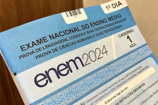 Caderno de provas do Enem 2024