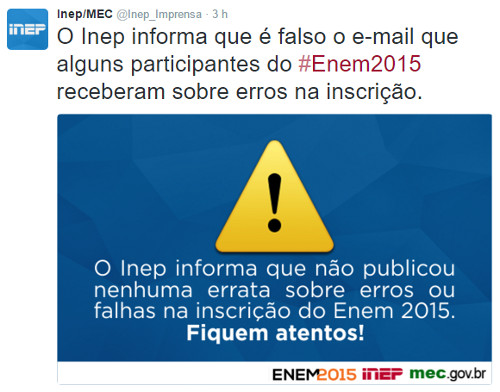 Questão INEP - 2015 - ENEM - Exame Nacional do Ensino Médio